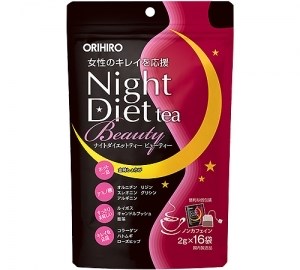 Trà giảm cân Orihiro Night Diet Tea Beauty 16 gói/ túi (50 túi/ thùng)