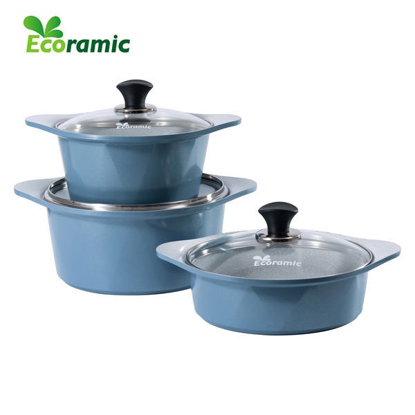 Bộ 3 Nồi Vân Đá Đáy Từ Ecoramic