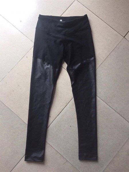 Quần dài 90DEGREE đen phối thun bóng