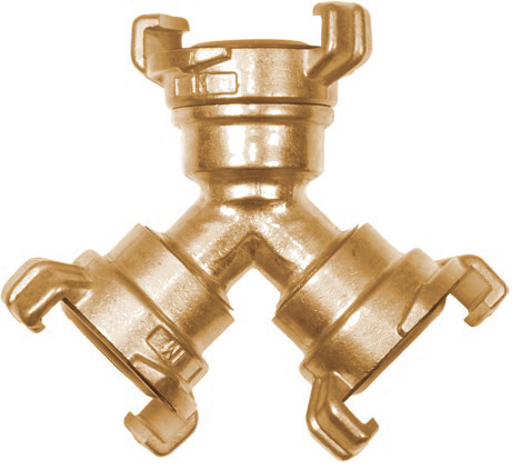 GEKA branch piece brass w. GEKA quick coupling