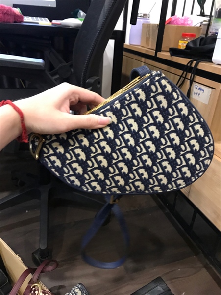 Túi Dior Sadle xám