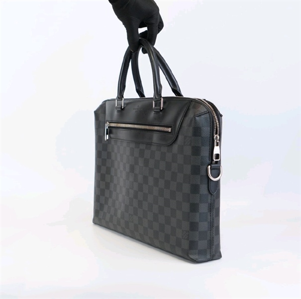 Túi LV ô vuông đen KG+