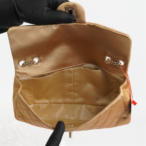 Túi Chanel màu vàng đồng logo đính đá size 25 KG+