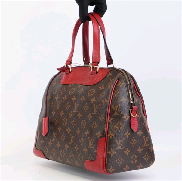 Túi LV hoa nâu viền đỏ KG+