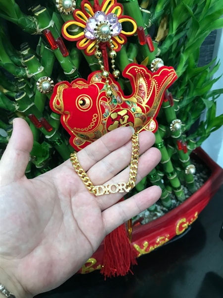 Dây chuyền Dior vàng +