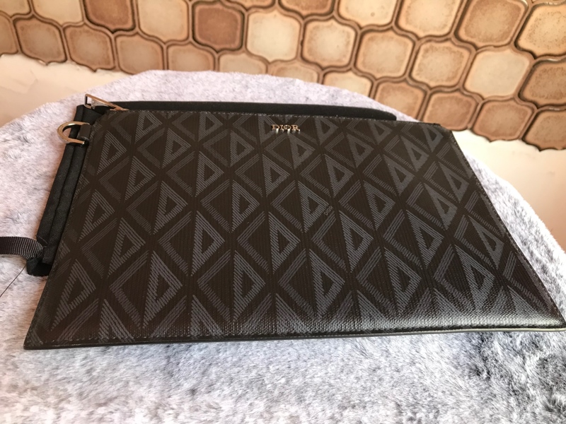 Túi Clutch Dior Đen Họa Tiết+
