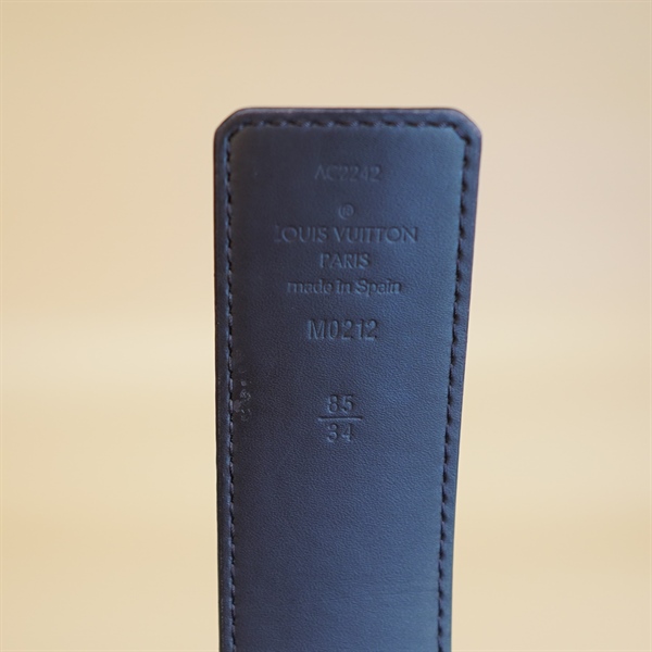 Thắt lưng LV ô vuông nâu mặt LV trắng +