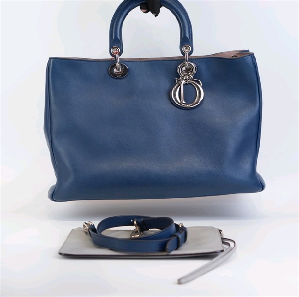 Túi Dior xanh dương kèm ví KG+
