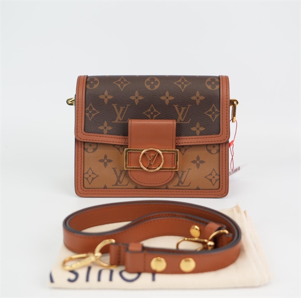 Túi LV dauphine hoa nâu KG+