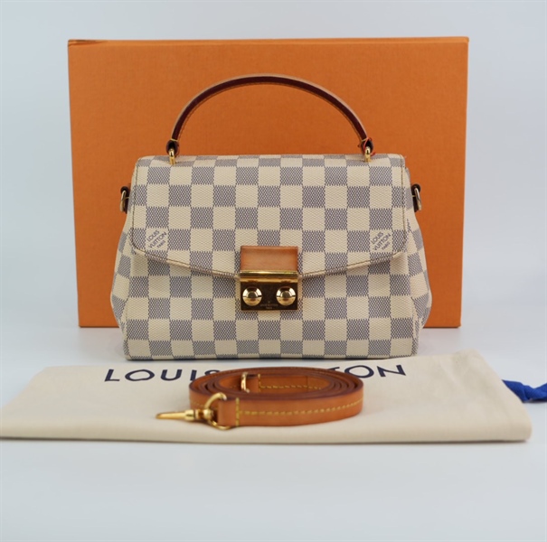 Túi LV Croisette ô vuông trắng kem (TR1157) Sz 22 KG+