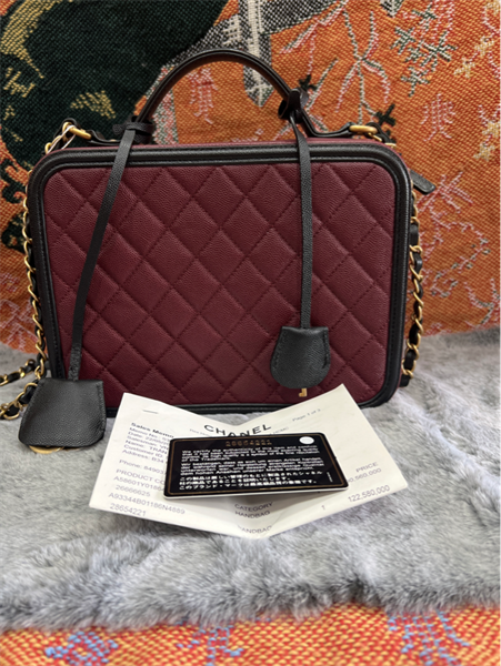 Túi Chanel hộp đỏ đô+