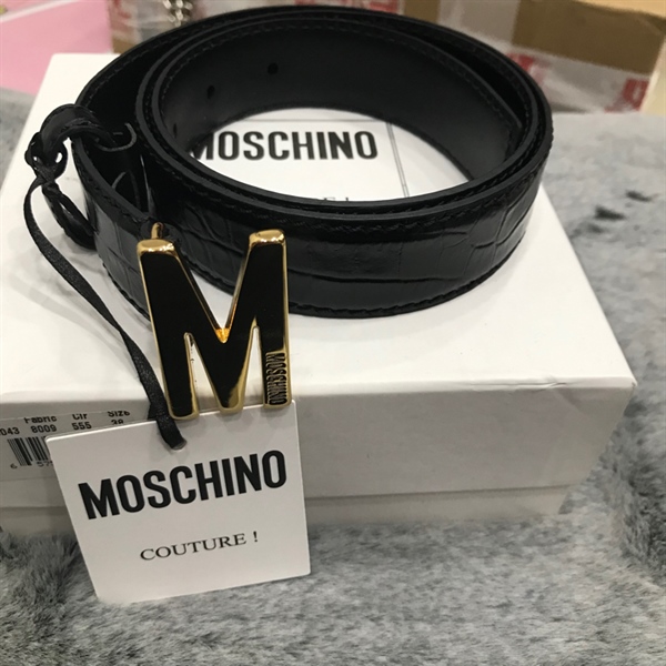 Thắt Lưng Moschino Da Mặt Trơn NHỏ KG+
