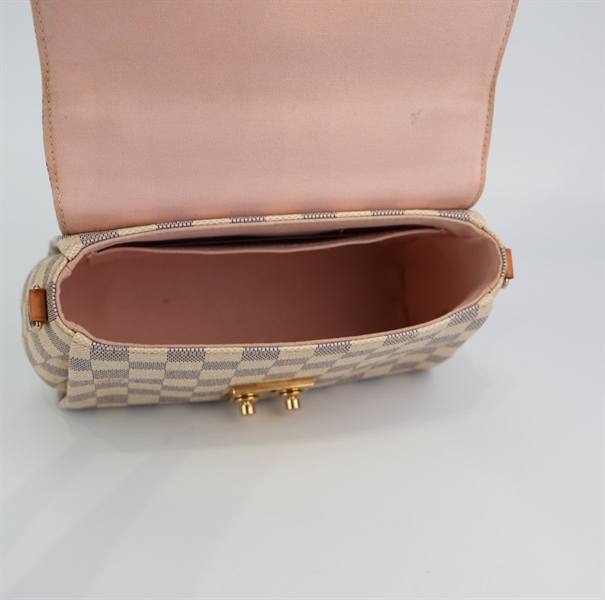 Túi LV Croisette ô vuông trắng kem (TR1157) Sz 22 KG+