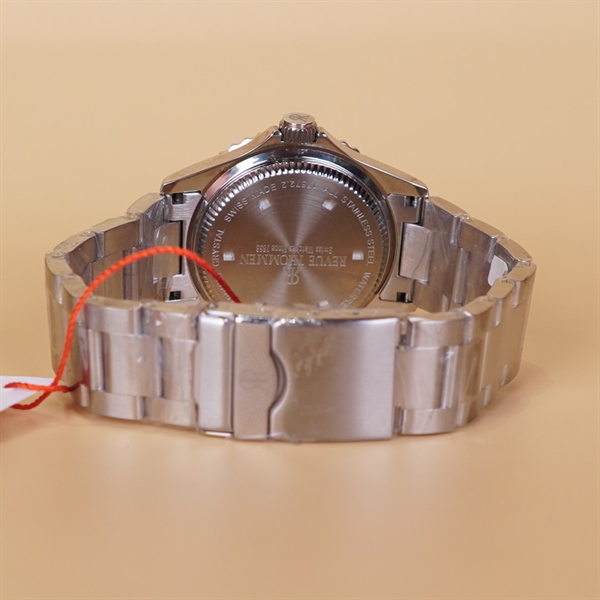 Đồng hồ nam revue Thommen mặt tròn viền đen đỏ KG+