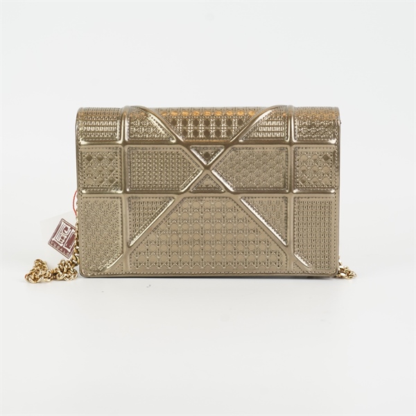 Túi Dior WOC hoạ tiết màu gold KG+