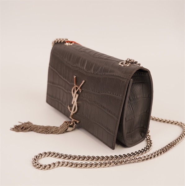 Túi YSL vân da xám ++