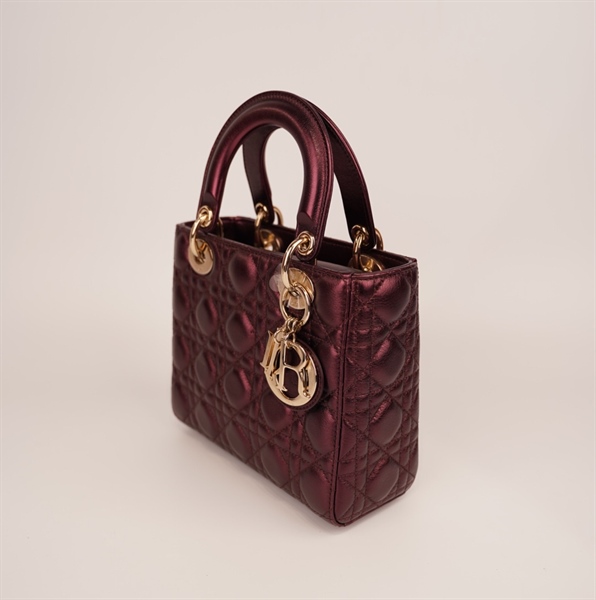 Túi Dior Lady màu tím đậm +