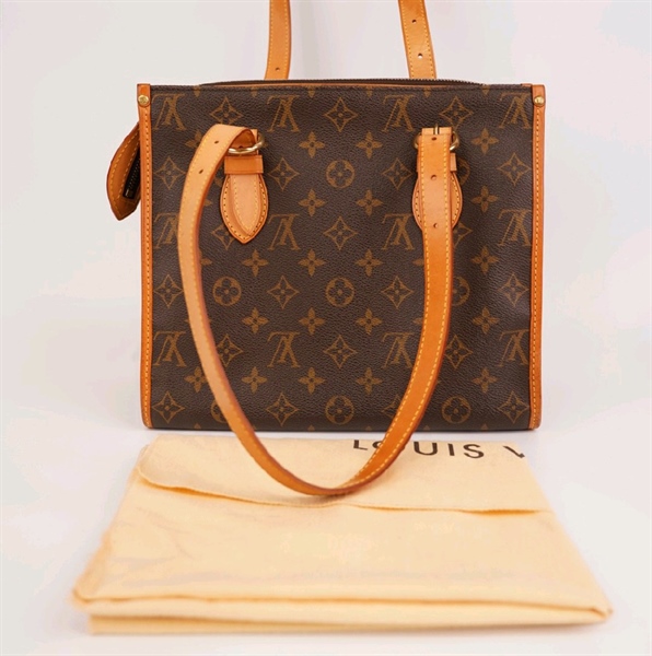 Túi LV hoa nâu dáng chữ nhật đứng+
