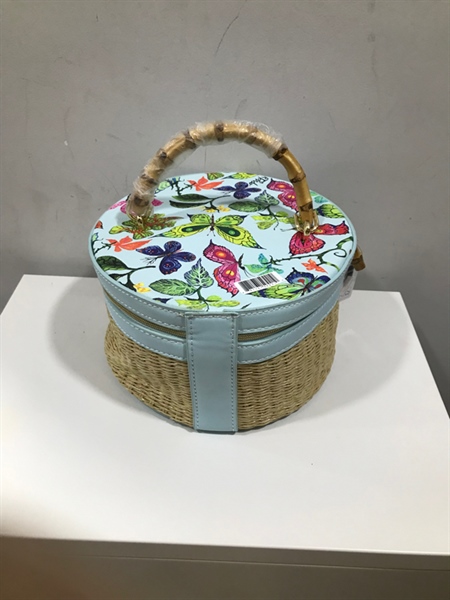 Túi Cói Tròn Mặt Xanh Estee KG+