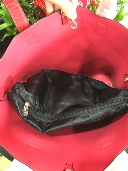 Túi Tote Hermes Đỏ Kèm Pound KG+