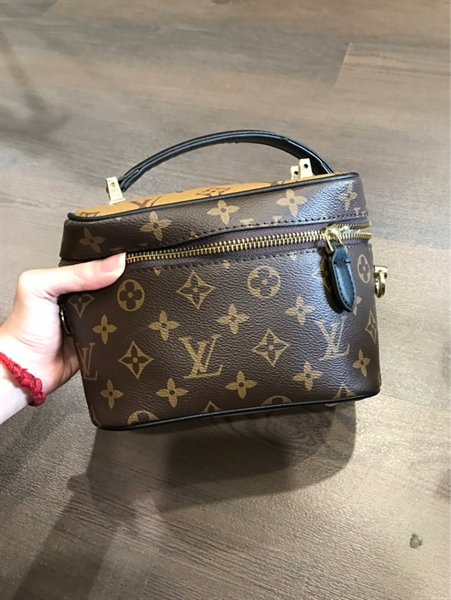 Túi LV Vanity hoa nâu