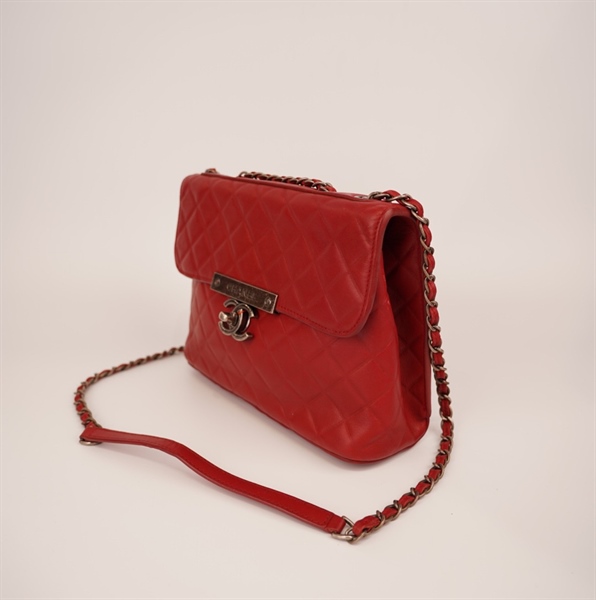 Túi Chanel đỏ khóa bạc ++