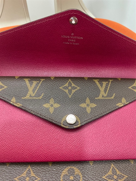 Ví LV Dỏ Phối Hoa Nâu+