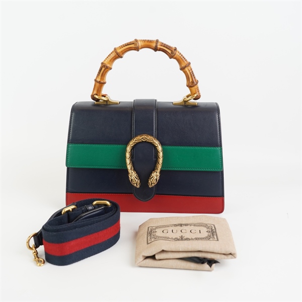 Túi GG đầu rồng đen phối xanh đỏ KG+