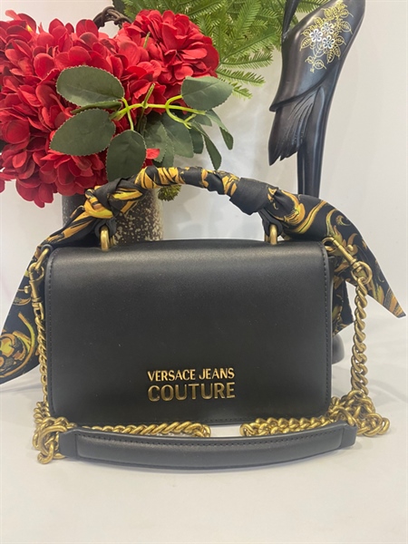 Túi Versace đen vải KG+