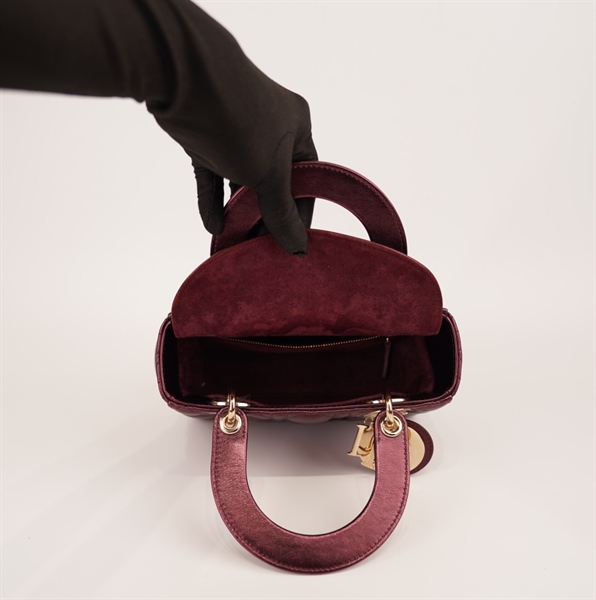 Túi Dior Lady màu tím đậm +