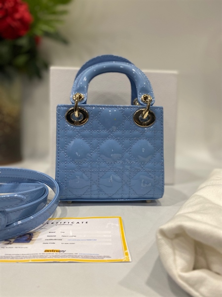 Túi lady Dior xanh nhỏ KG+