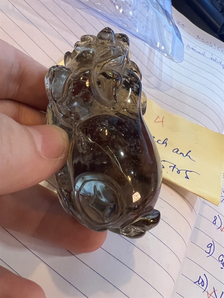 Cụ Tỳ Hưu thạch anh khói tóc vàng +