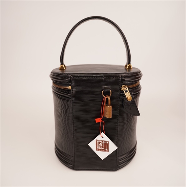 Túi trụ LV vân đen KG+