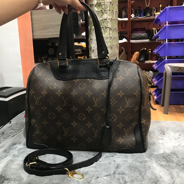 Túi LV Speedy hoa nâu đậm 33cm+