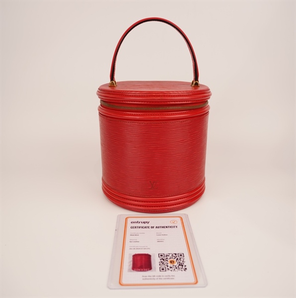 Túi trụ LV vân đỏ (SR0951) +