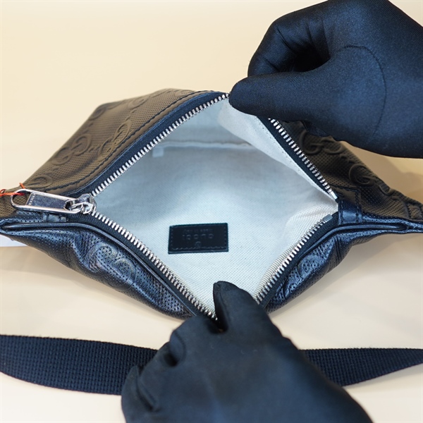 Túi bumbag GG đen 25cm KG+