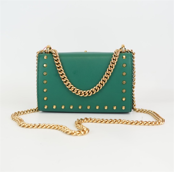 Túi GG hộp màu xanh đinh vàng(lót form) 19cm +