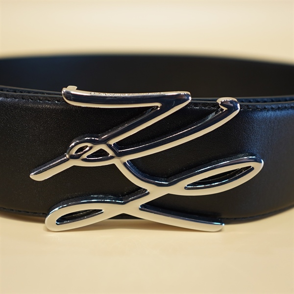 Thắt LƯng Karl Lagerfeld Nữ Đen Mặt Bạc KG+