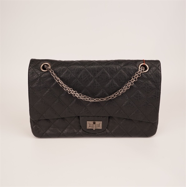 Túi Chanel xám đen khóa giả cổ ++