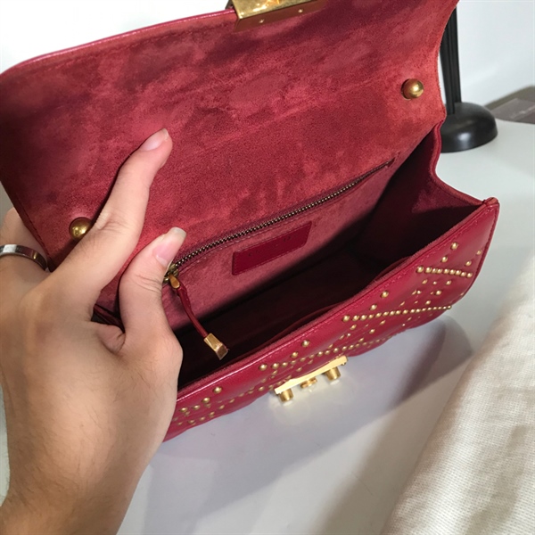 Túi Dior đỏ hột vàng KG+