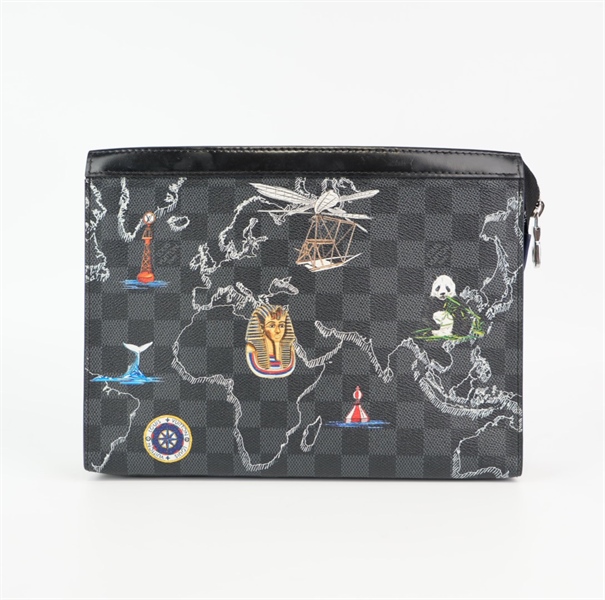 Túi LV clutch đen KG+