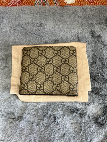 Ví GG gập 2 hoa nâu vẽ hổ+