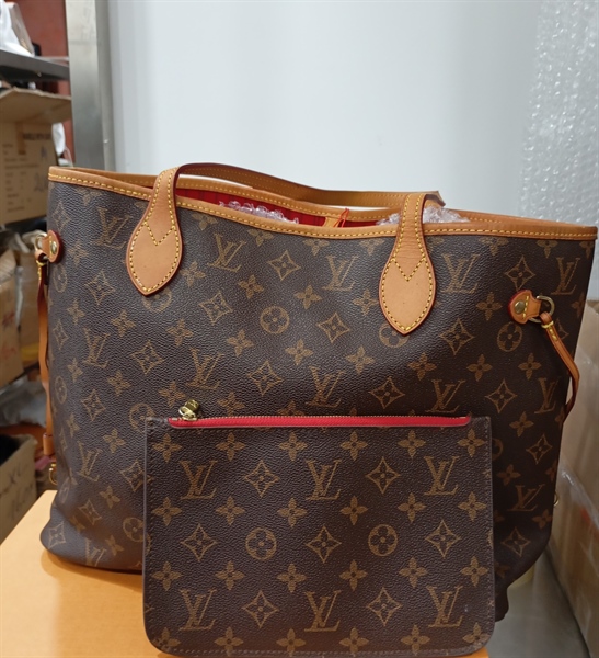 Túi neverfull lòng đỏ kèm pound size 35cm+