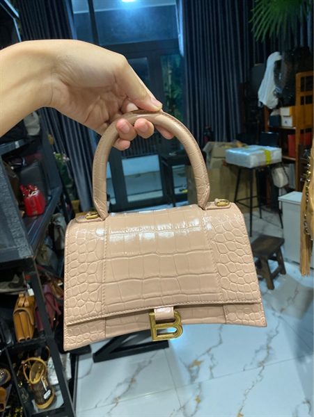 Túi Balenciaga Hourglass nude KG+
