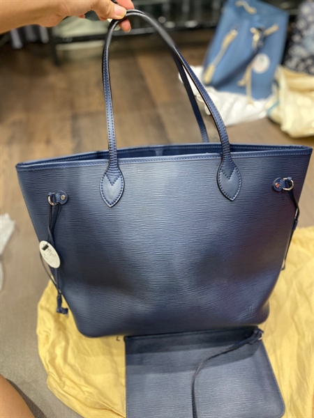 Túi LV neverful xanh biển KG+