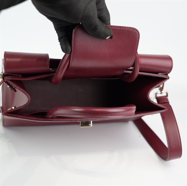 Túi Dior màu đỏ tím sz 28cm+