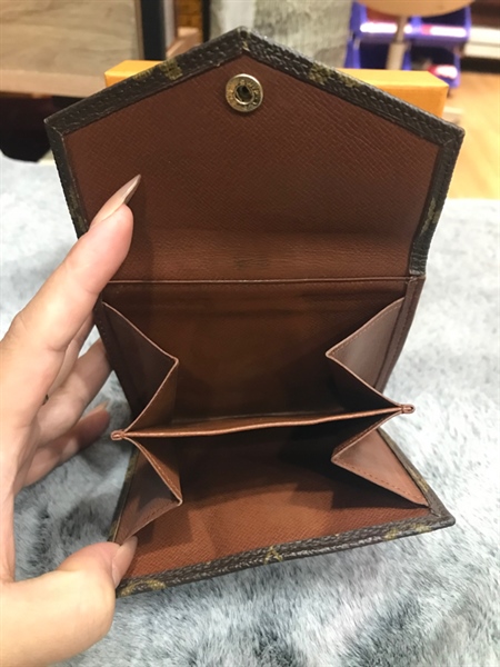 Ví LV 2 mặt nút nâu +