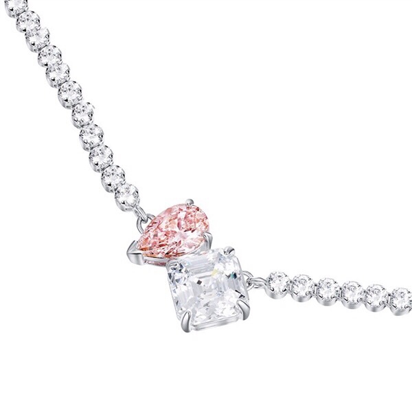 Lắc tay đá trắng hồng KG+