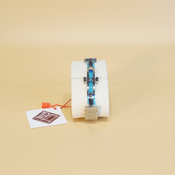 Đồng hồ Longines mặt xanh đính đá KG+