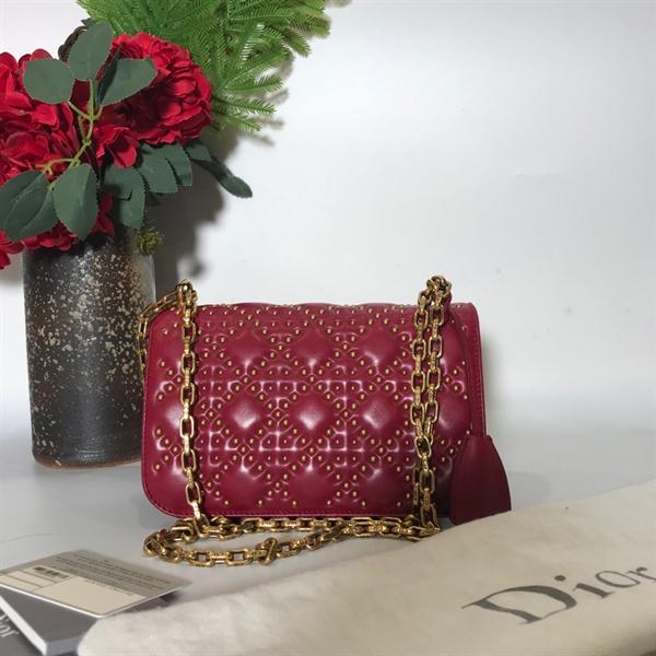 Túi Dior đỏ hột vàng KG+